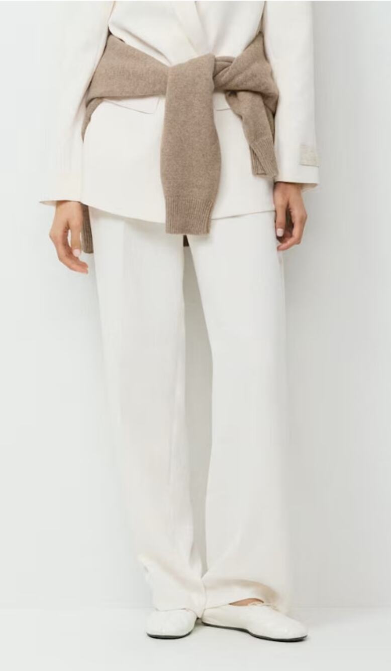 Aritzia Light Birch High Rise Wide Leg Effortless Crepette Pants 4 Corpcore